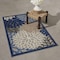 Homeroots 3 x 4 ft. Blue & Multi Color Large Floral Indoor & Outdoor Area Rug 384817 - alternate 8